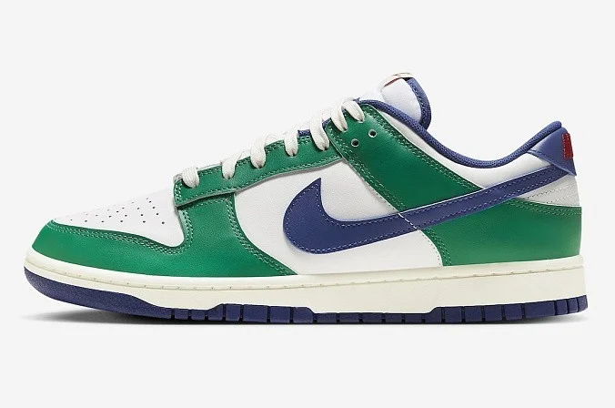 Кроссовки Nike Dunk Low Retro White/Gorge Green/Deep Royal Blue/Sail