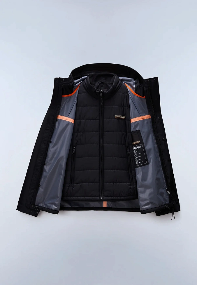 Куртка жилет Napapijri Pilloz Short Parka Jacket 3-in-1 Black