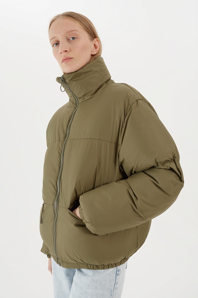 Бомбер оверсайз женский SHU зеленый