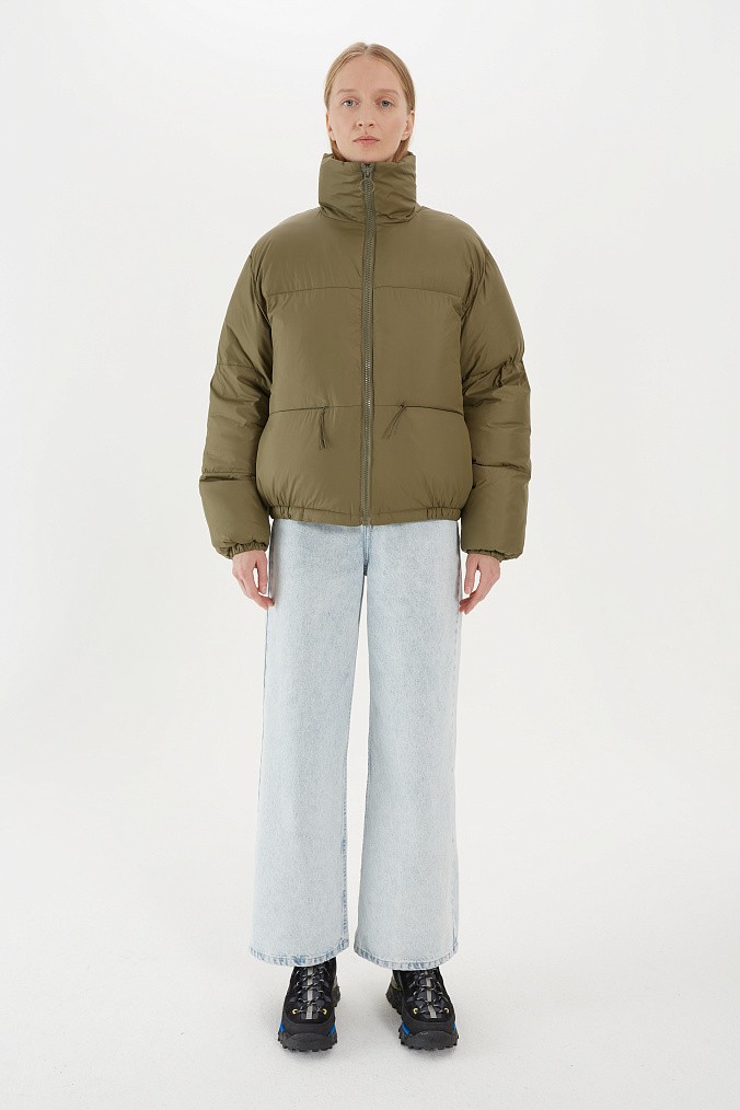 Бомбер оверсайз женский SHU зеленый